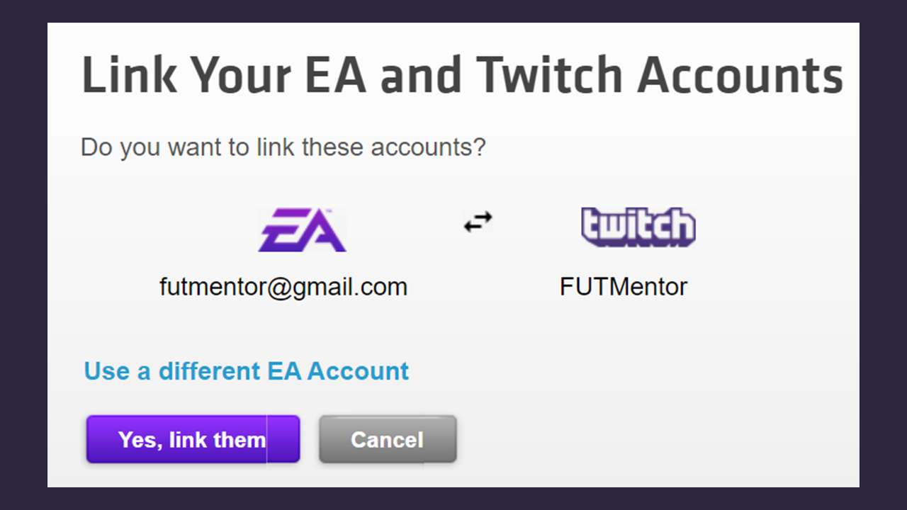 How to link your EA Account to Twitch